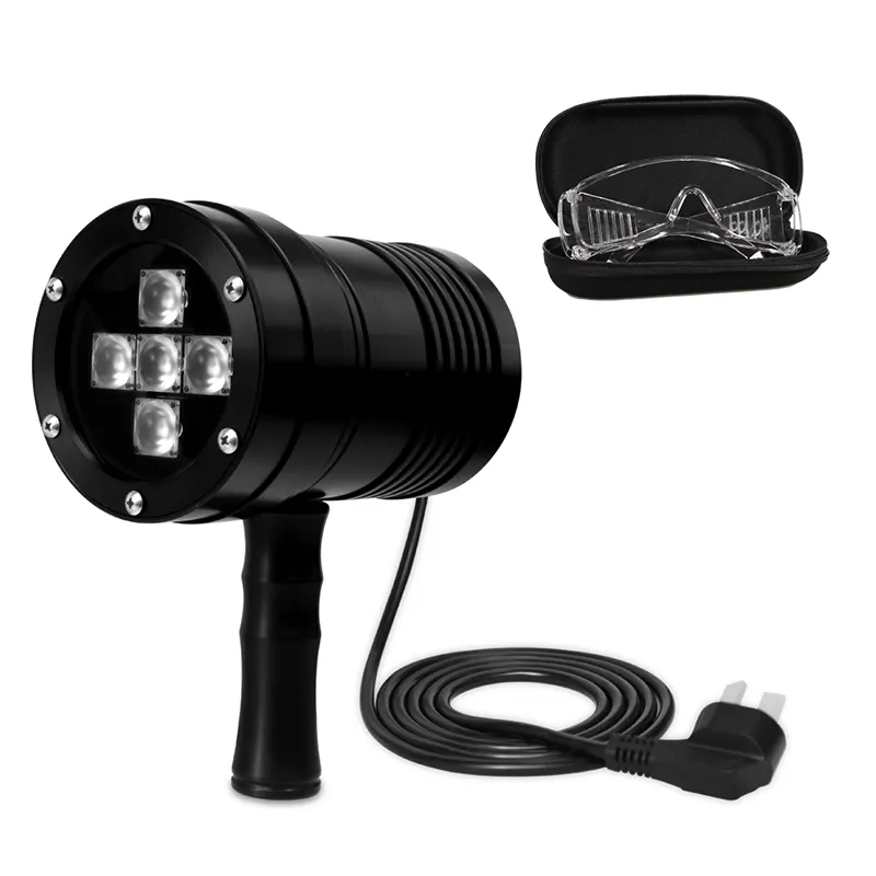 Lampe UV LED rechargeable portable 365nm longueur d'onde NDT inspection de soudure test magnétique lumière ultraviolette