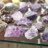 Nature rock gros trésor améthyste grappe rose quartz fer pyrite pierre collection