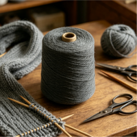 21S High Tenacity 100% Polyester Yarn 7# Raw Grey for Sewing Socks Workwear & Home Textiles