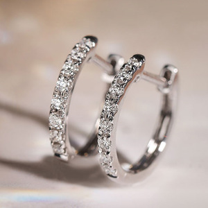 Eleganti Orecchini a Cerchio Scintillanti per Donne, Semplici Ear Cuff, Gioielli di Moda Quotidiana - Product Image 2
