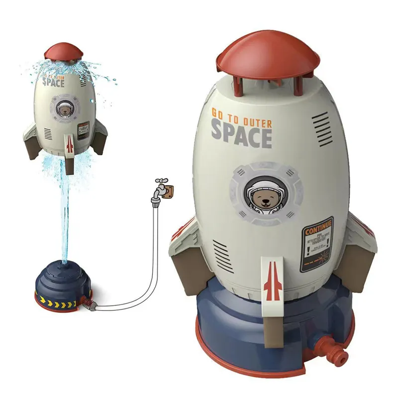 Summer space water pressure water spray splash rocket launcher toy for kids