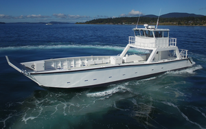 <span class=keywords><strong>16</strong></span> Toneladas Capacidad de carga 18m 60 pies Ferry Transporte de carga Trabajo Barco Barcaza Lancha de desembarco para la venta - Product Image 5