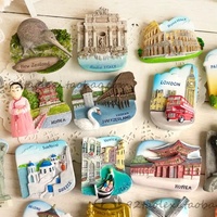 Aimant de réfrigérateur 3D personnalisé en polyrésine, thème Art Déco antique, forme de fée, taille moyenne, thème régional européen, cadeau promotionnel d'entreprise