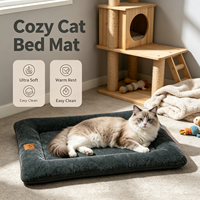 Lit pour animaux de compagnie en peluche rectangulaire, marque PET DUKE, avec housse amovible, multi-tailles, durable et lavable, pour chiens et chats, vente en gros, expédition immédiate, OEM ODM