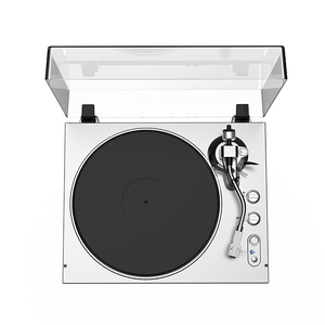 Tocadiscos Retro de 2 velocidades, Tocadiscos negro de Piano, plato de aluminio, reproductor de función de parada automática - Product Image 4
