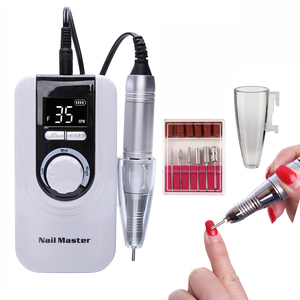 Máquina de manicura portátil recargable, 35000RPM, juego de Lima eléctrica, herramientas para pulir uñas artísticas en Gel, cortador de fresado de 25W - Product Image 1