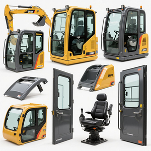 Cabina de Excavadora de Alta Calidad, Personalizada, Resistente, con Aspecto Profesional, para Excavadoras de la Serie D, Modelos 320D, 330D, 312D, con Vidrio - Product Image 4