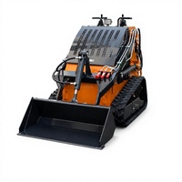 Mini-chargeuse sur chenilles diesel, capacité nominale 300 kg, max 400 kg, hauteur de levage 1680 mm, largeur de godet 1050 mm, godet de 0,1 m³