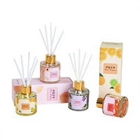 Diffuseur de parfum de qualité hôtelière cinq étoiles, sans flamme, en rotin, 40 ml, parfum d'intérieur longue durée et frais ; Désodorisant aux fruits pour