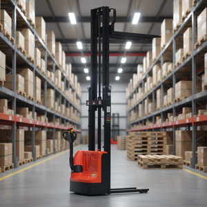 ヘリ3M 3.5M 4M電動フォークリフトスタッカー1.2t 1.5t 3300ポンド貨物リフト<span class=keywords><strong>CE</strong></span>ストラドルセルフローディングスタッカーバッテリー資材搬送 - Product Image 1