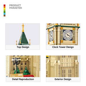 Wange 5216, Bloques de Construcción del Big Ben de Londres, Modelo de Plástico, Adorno, Juguete Educativo de Construcción para Niños y Niñas - Product Image 3