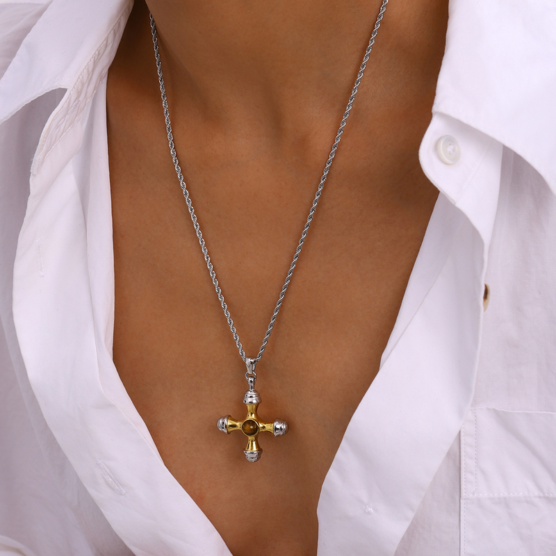 J D 18K Gold Plated Stainless