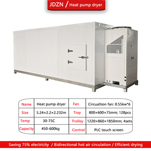 500kg biltong Máy sấy PLC tiết kiệm năng lượng công nghiệp cá sấy Oven với bơm nhiệt sưởi ấm Trái Cây Rau khô máy - Product Image 5