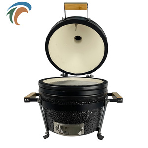 <span class=keywords><strong>Barbecue</strong></span> en céramique Kamado 16 pouces, <span class=keywords><strong>Barbecue</strong></span> Vertical d'intérieur, charbon de bois, fournitures de jardin extérieur, Patio, queue de feu en forme d'œuf, four à fumée - Product Image 3