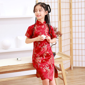 <span class=keywords><strong>Abito</strong></span> floreale Qipao Cheongsam Cheongsam regalo di <span class=keywords><strong>Capodanno</strong></span> vestiti <span class=keywords><strong>per</strong></span> bambini abiti abbigliamento <span class=keywords><strong>abito</strong></span> da principessa da sposa - Product Image 2