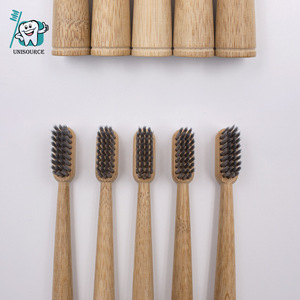 Cepillo de Dientes de Bambú para Adultos, Mango de Madera Natural Biodegradable, Cerdas de Nailon, Ecológico, Manual - Product Image 4