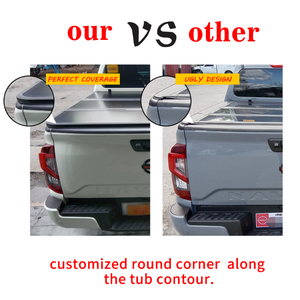 Protecteur de siège arrière pour camion, en aluminium, tri-pliable, pour Mitsubishi Triton <span class=keywords><strong>L200</strong></span>, couvercle supérieur de baignoire en aluminium, 10 pièces - Product Image 2