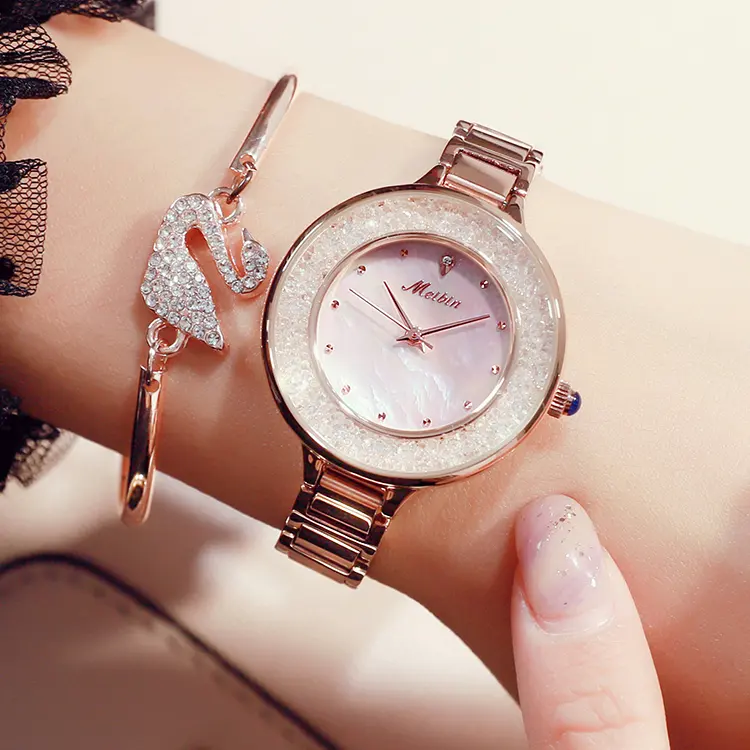 MEIBIN 1518 high quality latest cheapest hot selling for branded small women diamond watch women diamond waterproof watches