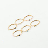 Bijoux en vrac Simple Double Couche Corde Bague En Acier Inoxydable Plaqué Or 18K CZ Pierres Bagues De Fiançailles Pour Femmes Filles