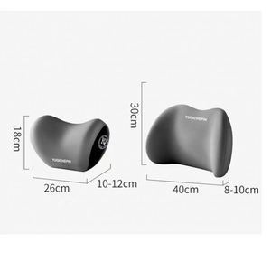 Coussin de voiture personnalisé en polyester imperméable de luxe, respirant, chauffant, avec soutien lombaire massant et rafraîchissant pour le cou - Product Image 1