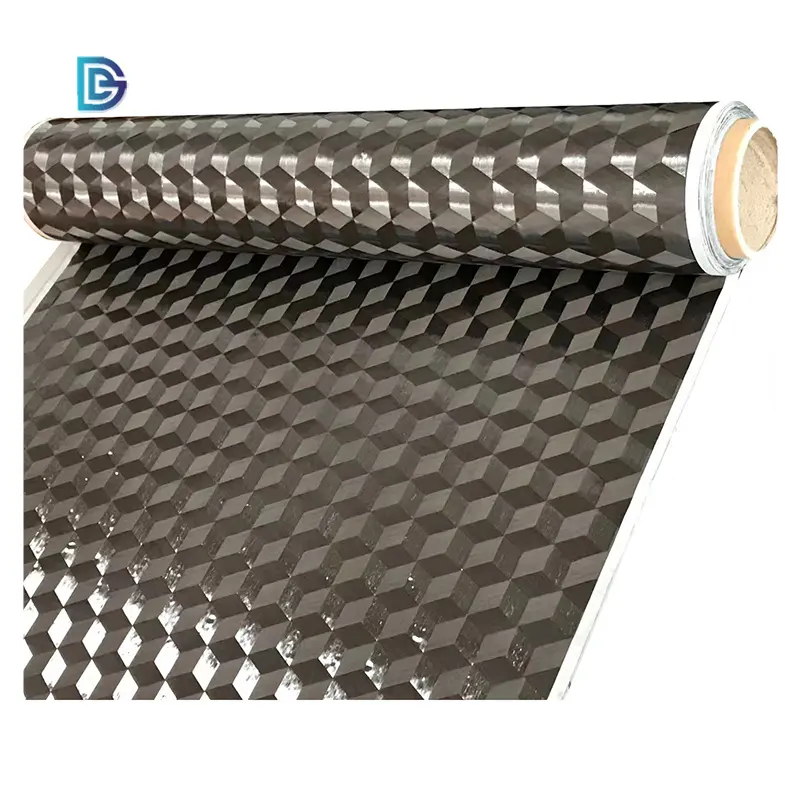 Biaxial menenun polos besar kotak-kotak kotak kisi 80gsm 160gsm 200gsm serat karbon menyebarkan kain Derek