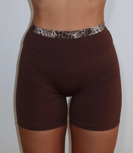 Nouveau design 2026 – Ensemble de sport imprimé léopard effet superposé – Soutien-gorge de yoga respirant pour femme en tissu recyclé à séchage rapide - Product Image 2