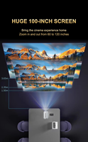 Nouvelle marque Portable Home cinéma vidéo projecteur 4K 1080P Smart Android Mini projecteur LED affichages interactifs initiaux blanc