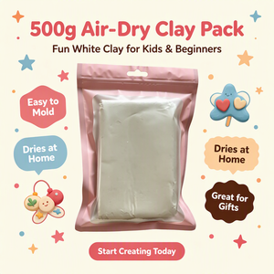 Argile à modeler blanche sans cuisson XinyiArt, argile à séchage à l'air libre 500G, argile à modeler de qualité supérieure avec sac refermable pour artiste professionnel - Product Image 5