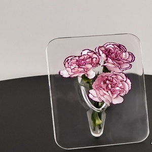 Jarrón de Vidrio de Alta Gama con Marco Lujoso para Escritorio de Oficina o Entrada de Sala de Estar, Cultivo de Plantas en Agua, Arreglos Florales, Artículos de Jardinería - Product Image 3