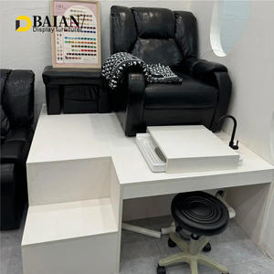 Fábrica Baian Suministra Muebles Blancos <span class=keywords><strong>para</strong></span> Salones de <span class=keywords><strong>Uñas</strong></span>, Así Como Mesas de Trabajo <span class=keywords><strong>para</strong></span> Manicura y Pedicura - Product Image 2