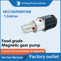 Pompe à engrenages à entraînement magnétique en acier inoxydable 316L avec PTFE, nettoyage sans démontage, avec moteur DC sans balais pour pompe de codeur à jet d'encre