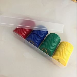 Jetons de poker en plastique plaqués or 37 mm avec logo personnalisé et impression UV, jetons de jeu de Mahjong, jetons de poker, jetons de jeu, jetons de Texas Hold'em - Product Image 4