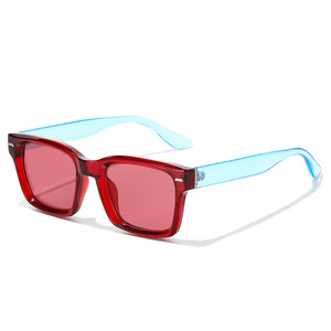 Custom Logo 2026 Fashion Thick Frame Rivets <b>Sun</b> Glasses <b>Shades</b> UV400 Colorful Square Sunglasses - Product Image 4