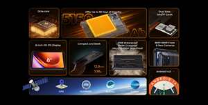 태블릿 안드로이드 14 OUKITEL RT3 프로 태블릿 8 인치 배터리 5150 mAh 메모리 4 GB + 128 GB 카메라 16 + 8 MP 견고한 태블릿 WiFi - Product Image 5