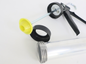 Pistola manual de calafateo de silicona de grado industrial con tubo de cartucho de aluminio de 12 pulgadas y 590 ml, mango OEM para construcción - Product Image 3