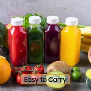 Clear PET Juice <b>Bottle</b> Sealed Packaging Juice <b>Bottle</b> Plastic Beverage Storage 16oz Juice <b>Bottle</b> With Cap - Product Image 2