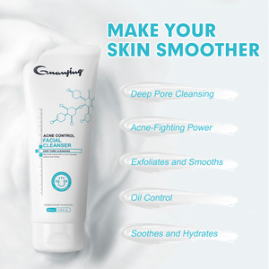 OEM Soin de la peau Nettoyant pour le visage Marque privée <span class=keywords><strong>Acide</strong></span> <span class=keywords><strong>salicylique</strong></span> pour le contrôle de l'acné Apaisant Hydrate Nettoyage en profondeur des pores Nettoyant simple pour le visage - Product Image 3