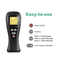 Masseur de jambes électrique portable à compression d'air pour la cuisse, le mollet, le genou, le pied, soulagement de la douleur, thérapie chauffante, vente en gros OEM