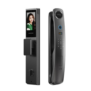 Tuya <b>Smart</b> Door <b>Lock</b> Fingerprint Wi-Fi Cloud Storage Aluminum Alloy Handle Magnetic Card <b>Lock</b> With Peephole And App Control - Product Image 2