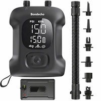 Pompe à air électrique sans fil pour paddle board 20 PSI, arrêt automatique, double étage, gonflage et dégonflage rapides, moniteur de pression des pneus pour SUP, kayak, bateau