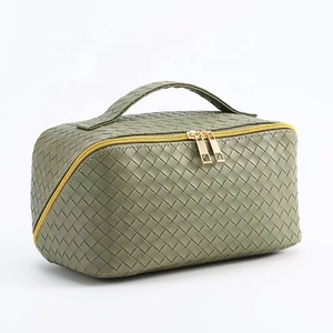 Factory Direct <strong>Sale</strong> Fashion PU Leather Large Travel <strong>Cosmetic</strong> <strong>Bag</strong> for Women Waterproof Black Toiletries <strong>Bag</strong> with Zipper Closure - Product Image 5