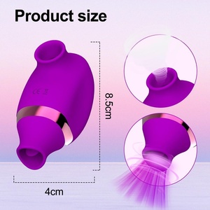 Vibrateur 2-en-1 pour Femme : Lèche-langue et Suceur Clitoridien, Double Stimulation du Point G, Masseur de Mamelons, Jouet Sexuel Adulte - Product Image 4