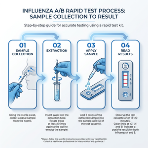 Rapid Flu <strong>A</strong>/B Antigen Combo Test Kit, <strong>Influenza</strong> <strong>A</strong>+B Differential Diagnosis, High Accuracy Swab Test, CE/ISO Professional IVD - Product Image 4