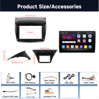 Podofo Autoradio 9 pouces, audio de voiture, Carplay sans fil, Android Auto, GPS pour Mitsubishi Pajero Sport 2013, prix de gros, fournisseur