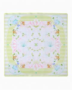 Tappetino per Mahjong Americano Personalizzato, Verde Pallido con Scimmie Bianche Tropicali, Antiscivolo e Fonoassorbente, Copertura per Tavolo da Mahjong - Product Image 1