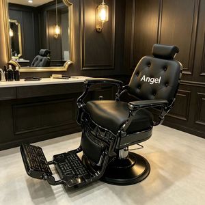 Adjustable Stainless Steel Large Base Reclining <b>Therapy</b> <b>Chair</b> Synthetic Leather Seat Traditional Design 1 Year Barber Shops - Product Image 5