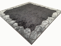 Tapis oriental géométrique antidérapant sur mesure de haute qualité, tapis moderne en laine et soie tufté à la main pour salon et chambre à coucher