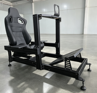 Cockpit de simulation de course en aluminium 4080, simulateur de conduite robuste avec siège, compatible avec volant à entraînement direct
