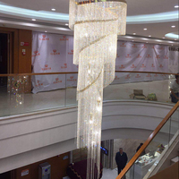 Lustre de Plafond LED Moderne de Luxe en Cristal pour Hôtel, Villa, Escalier – Projet Personnalisé Décoratif