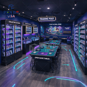Vitrine de présentation de cartes à collectionner personnalisées, cartes gradées et cartes sportives pour les magasins, avec éclairage LED et portes verrouillables - Product Image 5